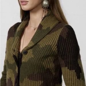 Rare Ralph Lauren camo cardigan